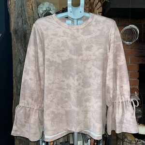Alya Mauve and Gray Long Sleeve Top